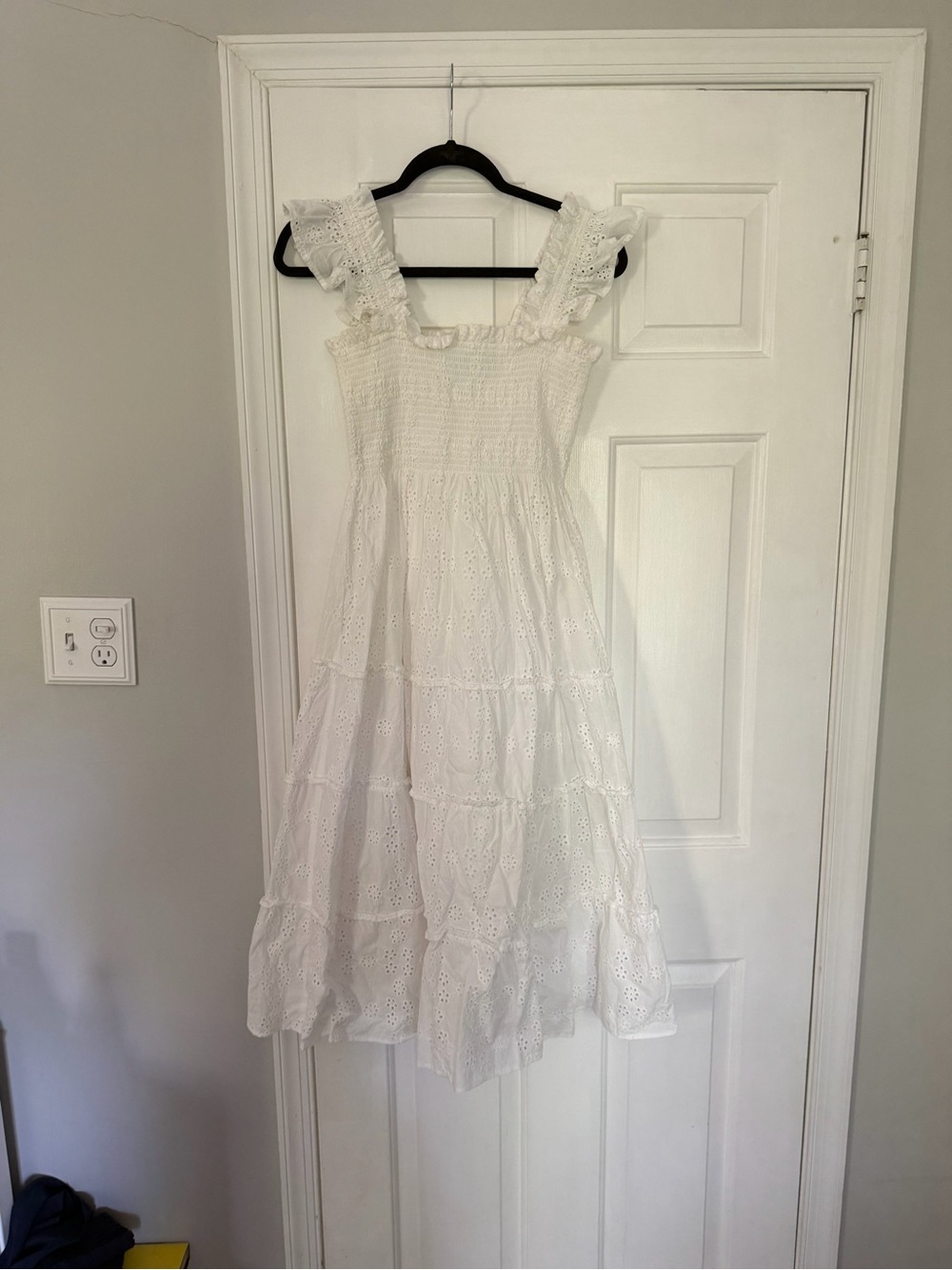 Hill House White Eyelet Nap Dress size M - Picture 4 of 6